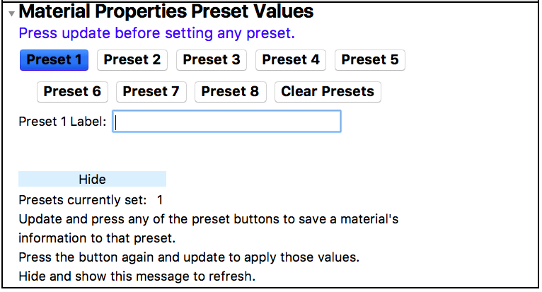 presets